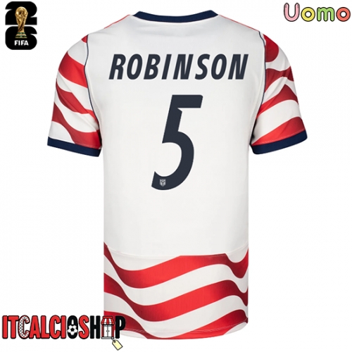 Stati Uniti Antonee Robinson #5 Prima Maglia Mondiali 2026 Manica Corta